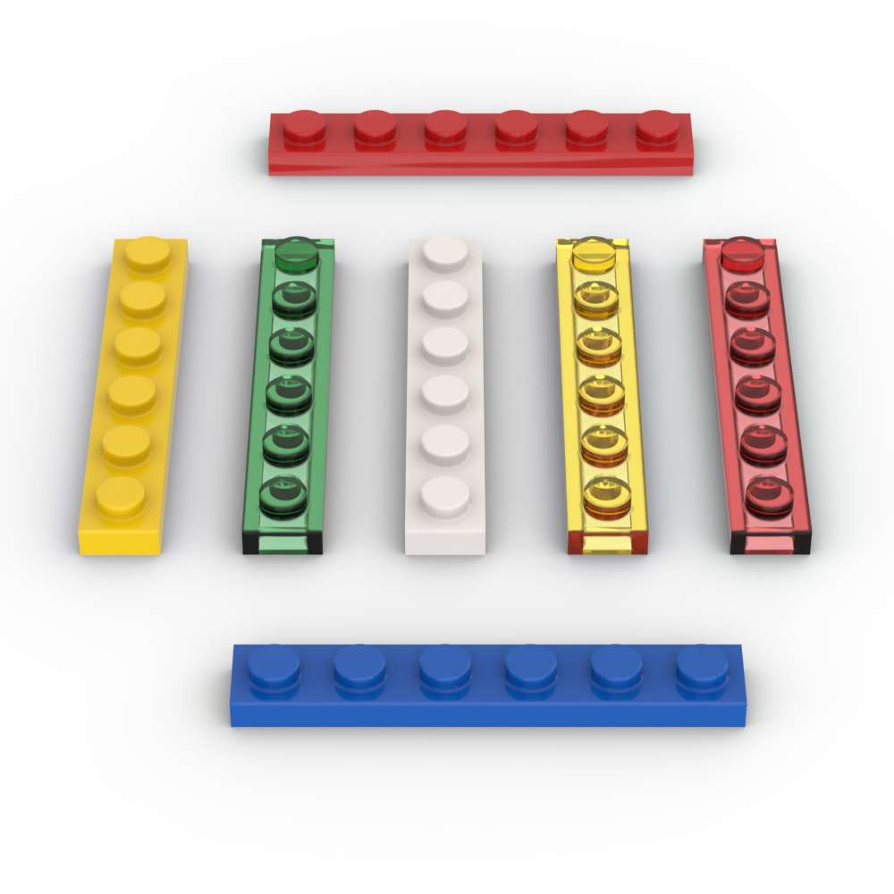 Tech Accessories For Kids - Moc 10 pçs placa 3666 1x6