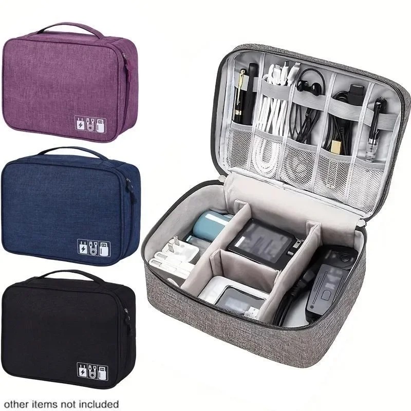 Tech Accessories Travel Case - Organizador de Eletrônicos para Viagem, Estojo