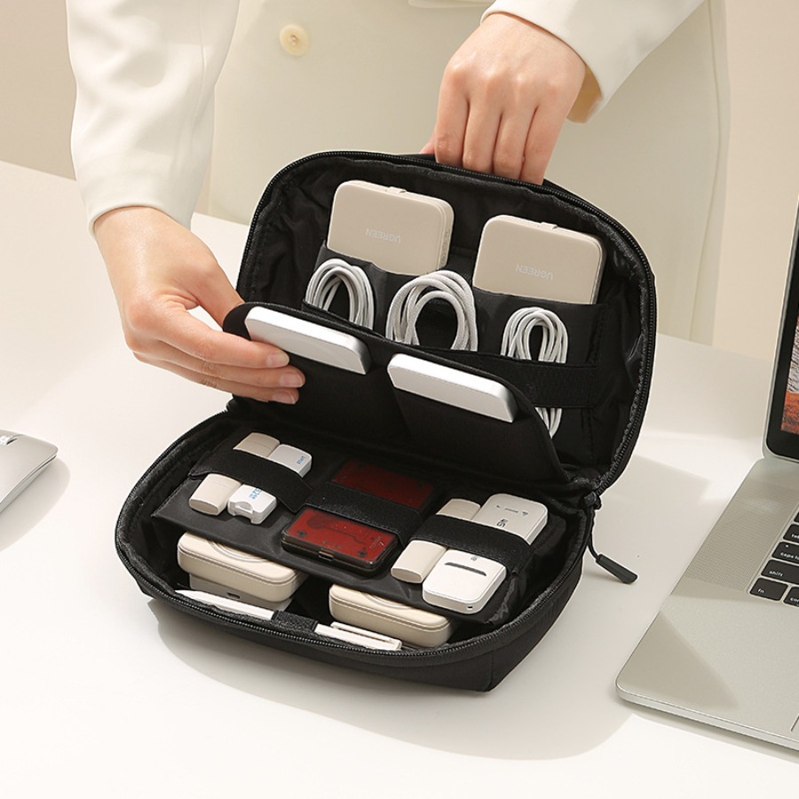 Tech Accessories Organizer Pouch - Organizador de Cabos Portátil para Viagem,